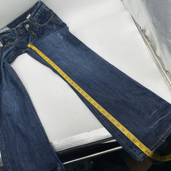 John B Stetson 1014 Rocker Fit Boot Leg Blue Jeans Mens 31x34 Western Cowboy - Picture 8 of 12